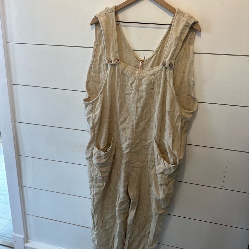 Free People Cream Textured Garment